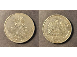 Mexico 1 peso 1872 Zs Ho, AU