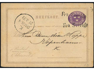 Sweden. Facit bKe2D. Cancellations, DENMARK. Danish cancellations FRA SVERIGE and …
