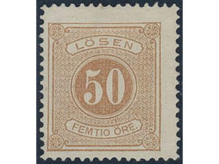 Sweden, Sverige, Sverige, Sverige. Postage due Facit L9c ★, 50 öre yellow-brown, perf …