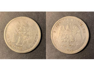 Mexico 50 centavos 1875 As, VF