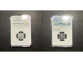 Österrike 2 groschen 1957, PROOF, NGC PF66 CAMEO