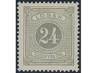 Sweden, Sverige, Sverige, Sverige. Postage due Facit L7b ★, 24 öre grey, perf 14. …