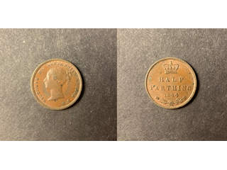 Storbritannien Queen Victoria (1837-1901) 1/2 farthing 1844, XF