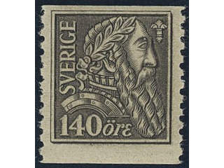 Sweden, Sverige, Sverige, Sverige. Facit 155a ★★, 1921 Gustaf Vasa 140 öre olivish …