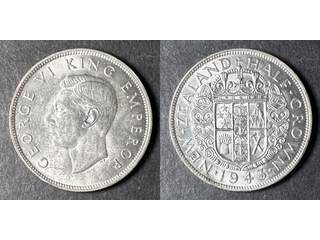 Nya Zeeland George VI (1936-1952) ½ crown 1943, AU/UNC