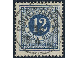 Sweden, Sverige, Sverige, Sverige. Facit 32d used, 12 öre dark blue clean distinct …