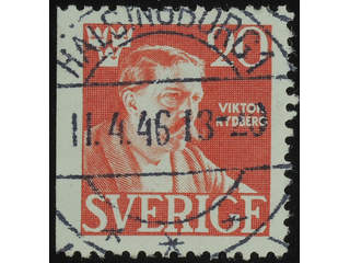 Sweden. Facit 361B used , 1945 Victor Rydberg 20 öre red. EXCELLENT cancellation …
