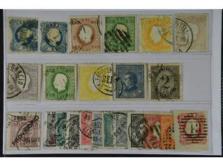 Portugal. Used 1853–1893. All different, e.g. Mi 2, 6, 36, 39-41, 45xB, 47, 49xB, 53, …