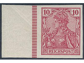 Germany, Reich. Michel 56aU ★★, 1900 Germania with REICHSPOST 10 pf red imperf. With …