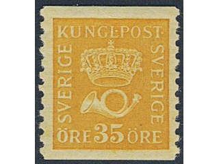 Sweden. Facit 157 ★★, 35 öre yellow vertical perf 9¾ type II. Superb quality. SEK 1000