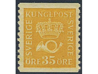 Sweden. Facit 157 ★★, 35 öre yellow vertical perf 9¾ type II. Superb quality. SEK 1000