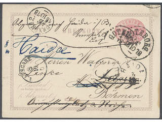 Sweden. Postal stationery, Single postcard, Facit bKe3B, Postcard 10 öre with text B, …