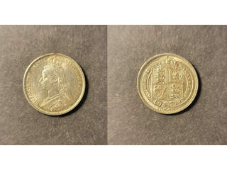 Great Britain Queen Victoria (1837-1901) 6 pence 1887, tonad UNC