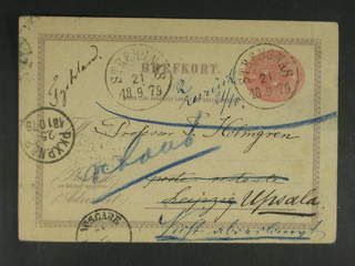 Sweden. Postal stationery, single postcard Facit bKe3C , Postcard 10 öre sent from …