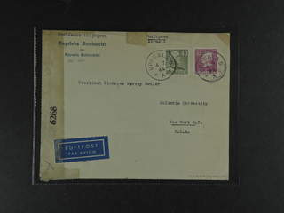 Sweden. Facit 350, 427 cover , 40+120 öre on censored air mail cover sent from UPPSALA …