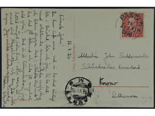Sweden. Facit 176A cover , 15 öre on beautiful postcard sent from BÅSTAD LBR 16.7.1926 …