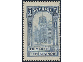 Sweden. Facit 65 ★, 1903 General Post Office 5 Kr blue (1). Almost never hinged. SEK 1900
