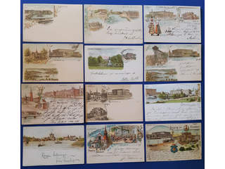 Sweden. Picture postcards, lot GRUSS AUS. A-COUNTY. Stockholm, twelve different cards, …