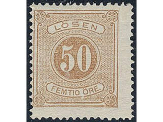 Sweden, Sverige, Sverige, Sverige. Postage due Facit L9b ★, 50 öre orange-brown, perf …