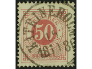 Sweden. Facit 36g used , 50 öre carmine-red on soft paper. EXCELLENT cancellation …