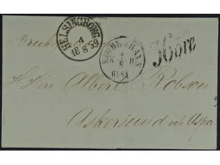 Sweden. Postage due mail. Postage due mark 36 ÖRE on cover sent from KIØBENHAVN KB 1.8 …