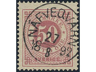 Sweden. Facit 48d used, 50 öre dull carmine on yellowish paper. Superb cancellation …