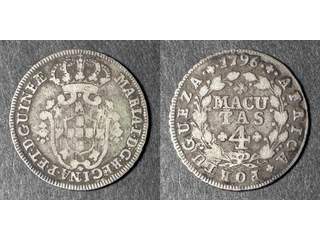 Angola 4 macutas 1796, F-VF