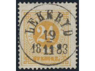 Sweden, Sverige, Sverige, Sverige. Facit 34g used, 24 öre orange. EXCELLENT cancellation …