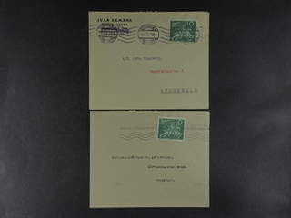 Sweden. Facit 212 cover , 10 öre on two local covers. (2).