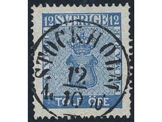 Sweden, Sverige, Sverige, Sverige. Facit 9d2 used, 12 öre light blue. Superb …