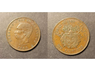 Cambodia Norodom I (1860-1904) 10 centimes 1860, AU