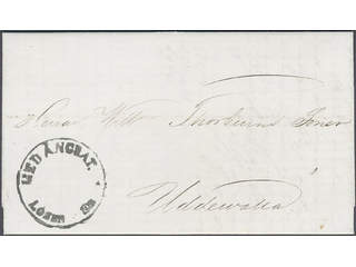 Sweden. O county. Postage due mail. Udevalla postage due cancellation MED ÅNGBÅT. LÖSEN …