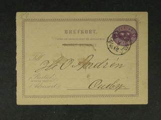 Sweden. Postal stationery, double postcard Facit bKd1CII , Originating card 6 öre sent …