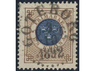 Sweden. Facit 49d used, 1 Krona brown/dark blue. EXCELLENT cancellation GÖTEBORG …