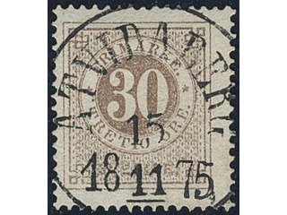 Sweden, Sverige, Sverige, Sverige. Facit 25g used, 30 öre orange-brown, blurred print. …