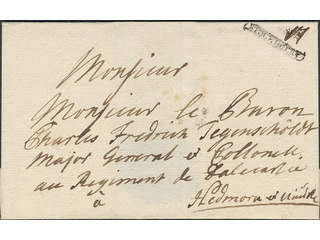Sweden. A county. STOCKHOLM, ribbon postmark. Type 9 on letter (slightly worn) dated "12 …