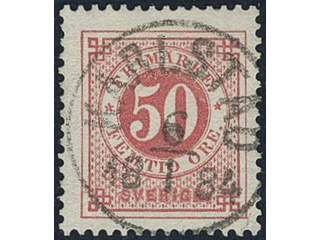 Sweden, Sverige, Sverige, Sverige. Facit 36g used, 50 öre carmine-red on soft paper. …