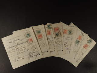 Sweden. Facit 43, 46 cover , 5+20 öre as combination on fifteen money orders, all sent …