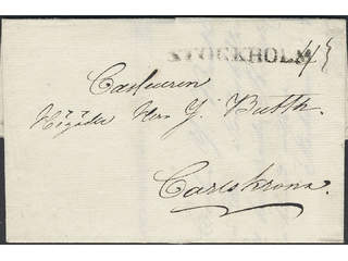 Sweden. A county. STOCKHOLM, straight postmark type 17 on superb cover dated "Stockholm …