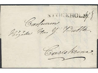 Sweden. A county. STOCKHOLM, straight postmark type 17 on superb cover dated "Stockholm …