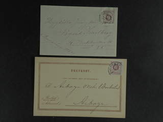 Sweden. Facit 31 cover , 6 öre on one postcard sent in 1881 and one local cover with …