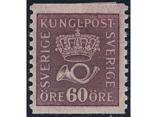 Sweden. Facit 162cx ★, 60 öre red-lilac vertical perf 9¾ type I with wmk lines. Superb …