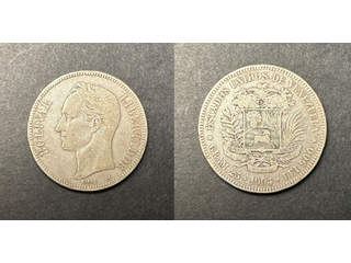 Venezuela 5 bolivares 1904, F-VF