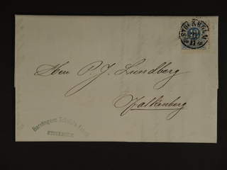 Sweden. Facit 21 cover , 12 öre with EXCELLENT cancellation STOCKHOLM 21.11.1872 on …