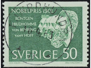 Sweden. Facit 531 used , 1961 Nobel prize 1901 50 öre green. EXCELLENT cancellation …