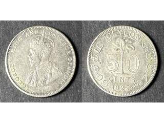 Ceylon George V (1910-1936) 50 cents 1922, UNC