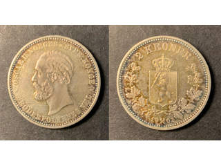 Norge Oscar II (1872-1905) 2 kroner 1902, 01, tonad