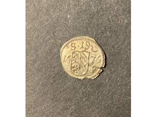 Tyskland 1 pfennig 1676, UNC