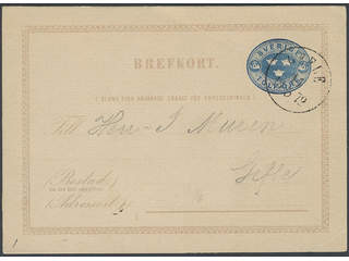 Sweden. Postal stationery, Single postcard, Facit bKe1, Postcard 12 öre sent locally …