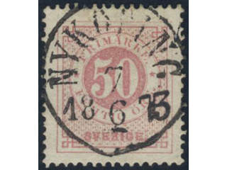 Sweden, Sverige, Sverige, Sverige. Facit 26b used, 50 öre rose on ordinary paper. …